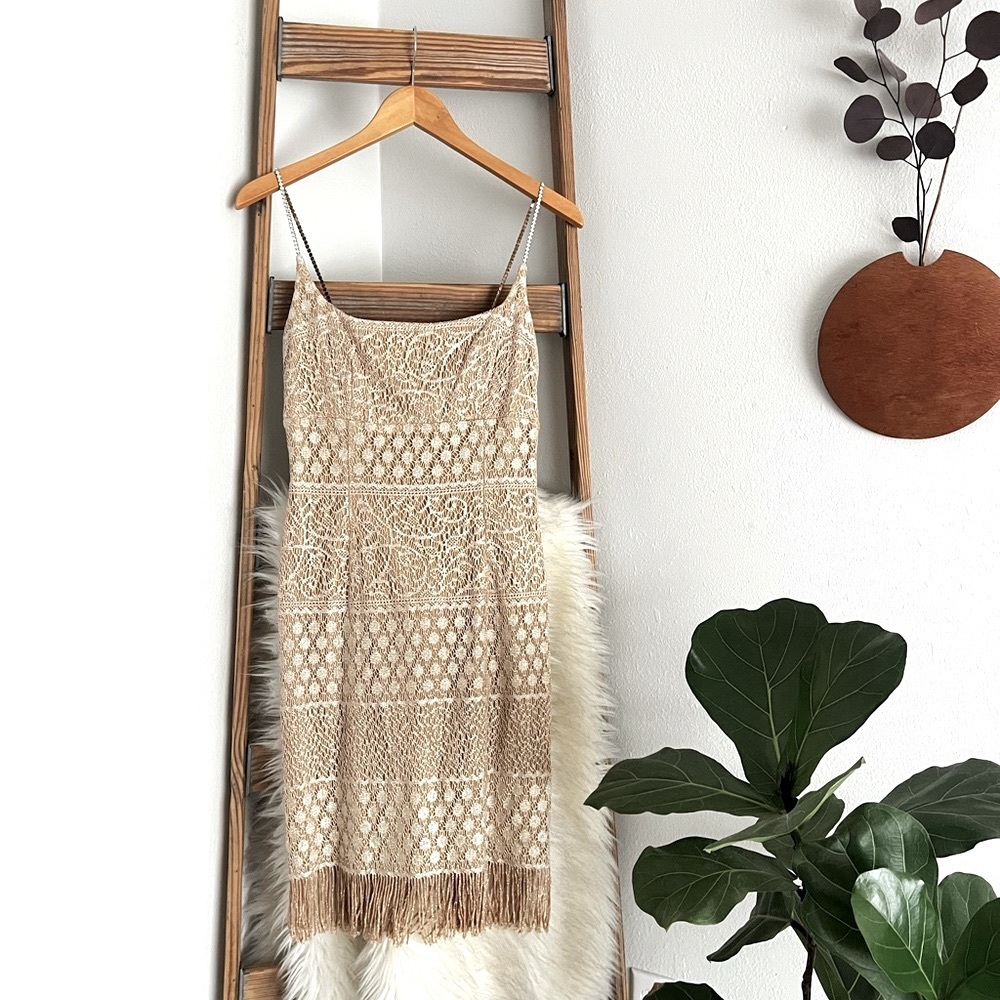Vintage Cocktail Dress with Fringe!